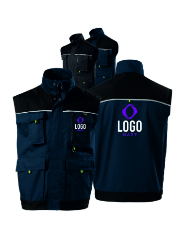 KAMIZELKA ROBOCZA Z WŁASNYM HAFTEM NADRUKIEM LOGO