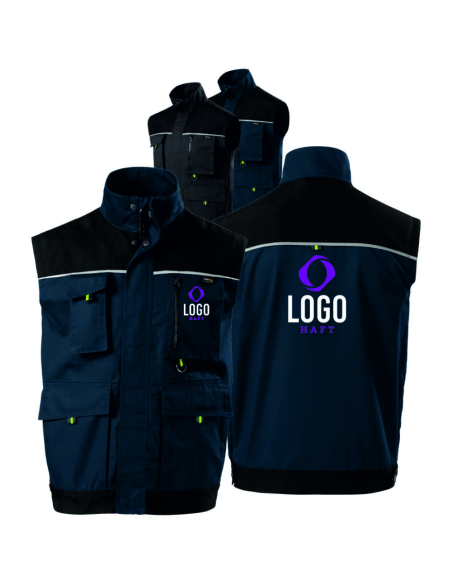 KAMIZELKA ROBOCZA Z WŁASNYM HAFTEM NADRUKIEM LOGO