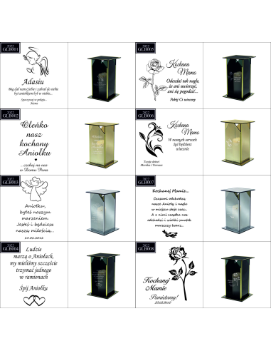 Ekskluzywny lustrzany szklany znicz PERSONALIZOWANY GRAWEROWANY dla MĘŻA