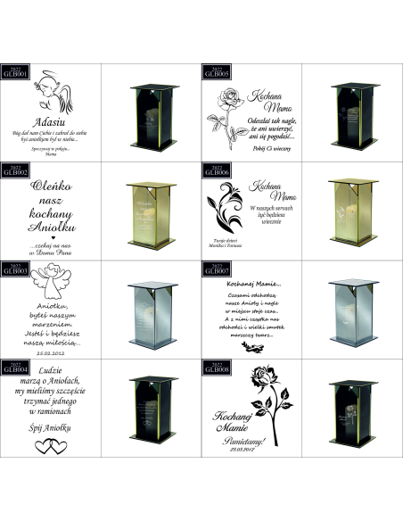 Ekskluzywny lustrzany szklany znicz PERSONALIZOWANY GRAWEROWANY dla MĘŻA