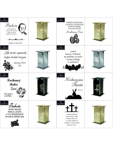 Ekskluzywny lustrzany szklany znicz PERSONALIZOWANY GRAWEROWANY dla MĘŻA