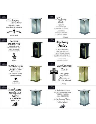 Ekskluzywny lustrzany szklany znicz PERSONALIZOWANY GRAWEROWANY dla MĘŻA