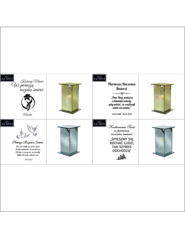 Ekskluzywny lustrzany szklany znicz PERSONALIZOWANY GRAWEROWANY dla MĘŻA