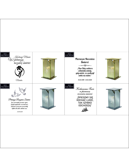 Ekskluzywny lustrzany szklany znicz PERSONALIZOWANY GRAWEROWANY dla MĘŻA