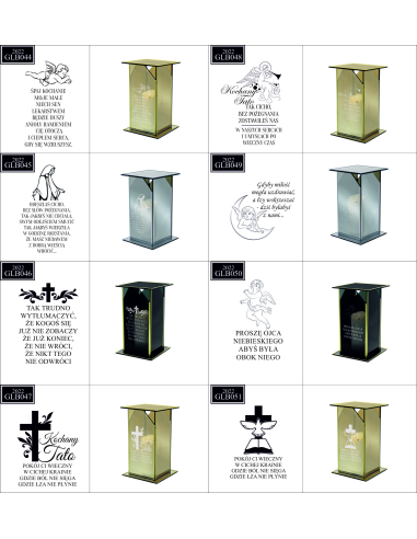 Ekskluzywny lustrzany szklany znicz PERSONALIZOWANY GRAWEROWANY dla MĘŻA