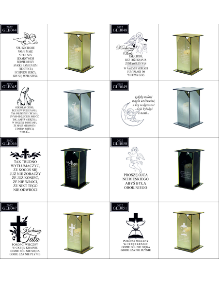 Ekskluzywny lustrzany szklany znicz PERSONALIZOWANY GRAWEROWANY dla MĘŻA