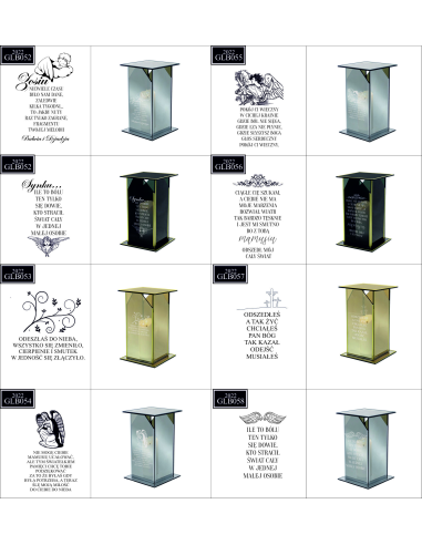 Ekskluzywny lustrzany szklany znicz PERSONALIZOWANY GRAWEROWANY dla MĘŻA