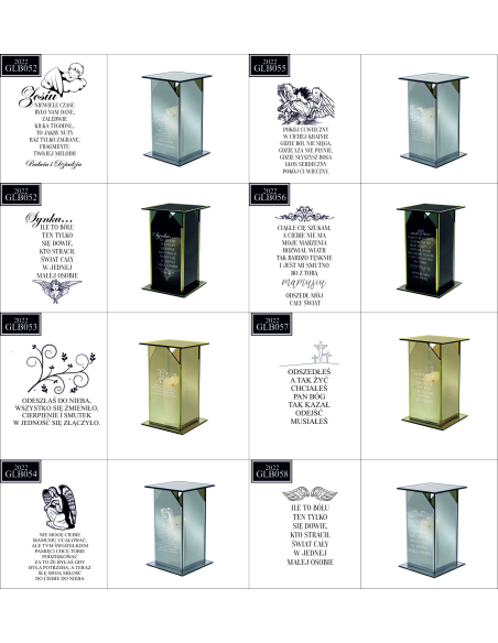 Ekskluzywny lustrzany szklany znicz PERSONALIZOWANY GRAWEROWANY dla MĘŻA