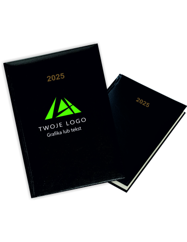 Kalendarz A5 2025 TYGODNIOWY TERMINARZ FIRMOWY LOGO NAZWA FIRMY 50 szt