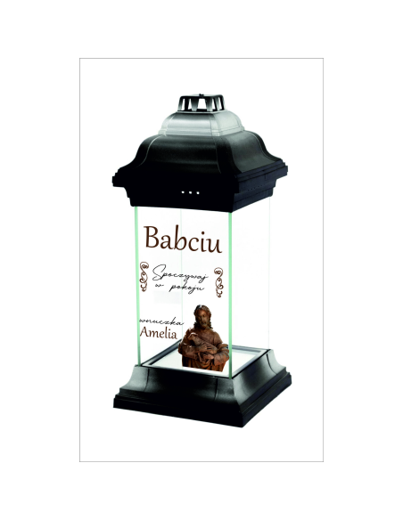 Personalizowany ZNICZ kapliczka DLA BABCI NAPIS Z DEDYKACJĄ NADRUK UV