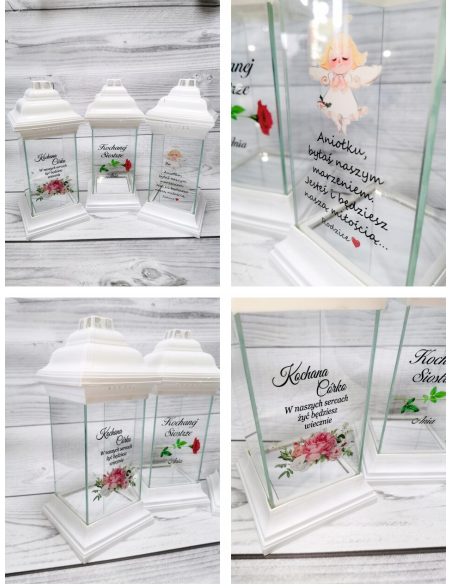 Personalizowany ZNICZ kapliczka DLA TATY NAPIS Z DEDYKACJĄ NADRUK UV