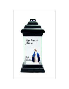 Personalizowany ZNICZ kapliczka DLA SIOSTRY NAPIS Z DEDYKACJĄ NADRUK UV