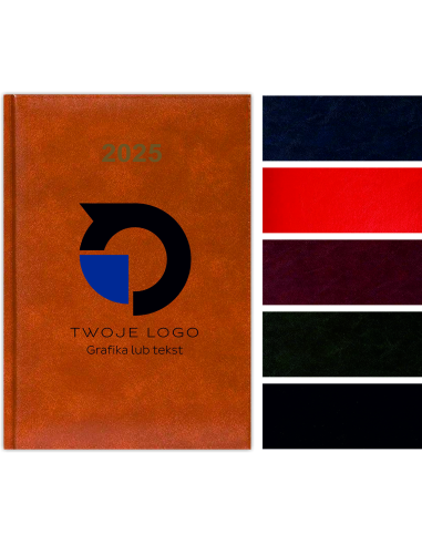 Kalendarz A5 2025 TYGODNIOWY TERMINARZ FIRMOWY LOGO NAZWA FIRMY 50 szt