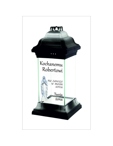 Personalizowany ZNICZ kapliczka DLA MĘŻA NAPIS Z DEDYKACJĄ NADRUK UV