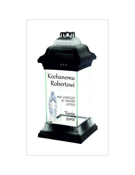 Personalizowany ZNICZ kapliczka DLA MĘŻA NAPIS Z DEDYKACJĄ NADRUK UV