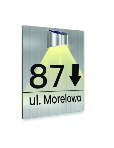 Tabliczka adresowa Dibond Tablica numer domu 40x30 Różne wzory podświetlona