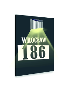 antracyt TABLICZKA podświetlana ADRESOWA numer domu aluminiowa dibond 40x30