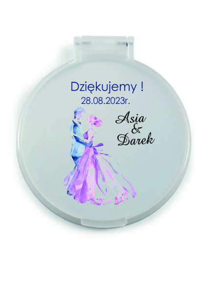 LUSTERKO z imionami podziękowania dla gości na ŚLUB z nadrukiem UV