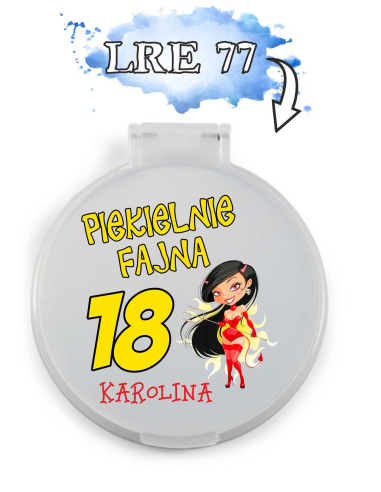 LUSTERKO podziękowanie dla gości prezent 18 urodziny różne wzory twoje imię