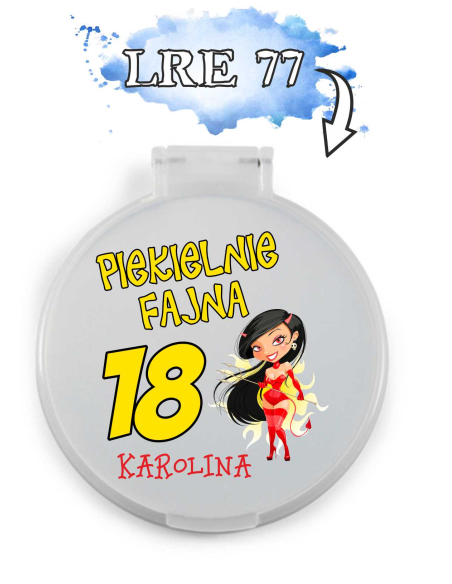 LUSTERKO podziękowanie dla gości prezent 18 urodziny różne wzory twoje imię