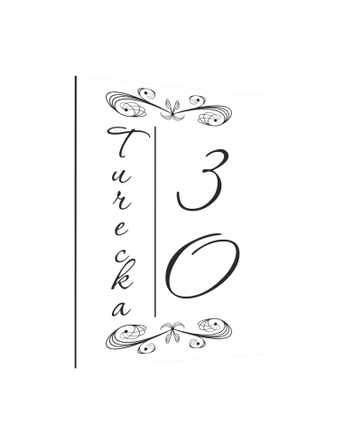 Tabliczka Tablica ADRESOWA nierdzewna 40x30 dibond nadruk UV NUMER DOMU