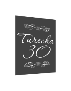 Tabliczka Tablica ADRESOWA nierdzewna 30x20 NUMER DOMU antracyt różne wzory