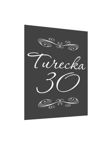 Tabliczka Tablica ADRESOWA nierdzewna 30x20 NUMER DOMU antracyt różne wzory