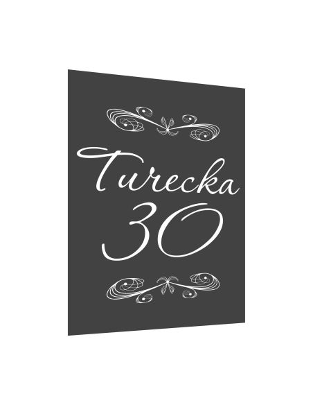 Tabliczka Tablica ADRESOWA nierdzewna 30x20 NUMER DOMU antracyt różne wzory