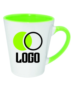 Kubek Latte mały ceramiczny nadruk TWOJE LOGO NAPIS gadżet firmowy 10 sztuk
