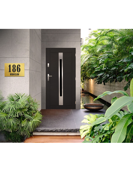 Tabliczka Tablica ADRESOWA nierdzewna 30x20 NUMER DOMU antracyt różne wzory