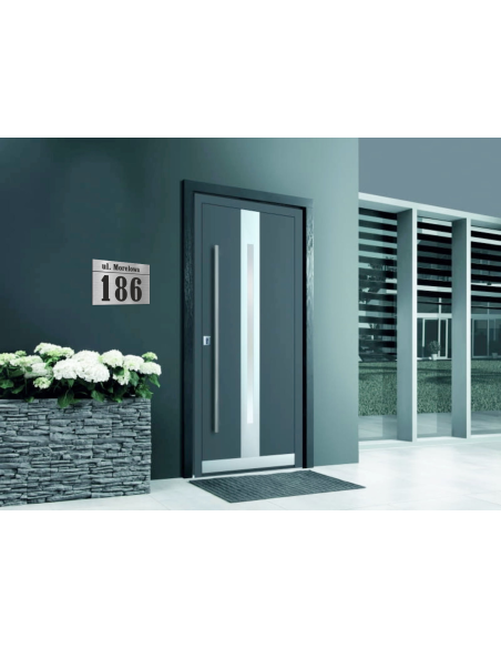 Tabliczka Tablica ADRESOWA nierdzewna 30x20 NUMER DOMU antracyt różne wzory