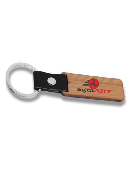 Brelok bambusowy reklamowy gadżet TWOJE LOGO NADRUK GRAFIKA 100 sztuk