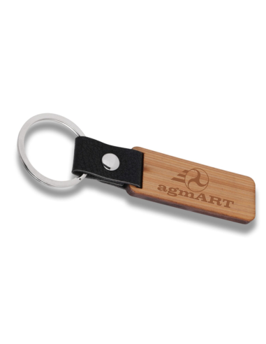Brelok bambusowy reklamowy gadżet TWOJE LOGO GRAFIKA grawerowany 25 sztuk
