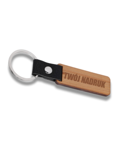 Brelok bambusowy reklamowy gadżet TWOJE LOGO GRAFIKA grawerowany 100 sztuk