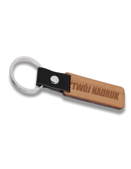 Brelok bambusowy reklamowy gadżet TWOJE LOGO GRAFIKA grawerowany 100 sztuk