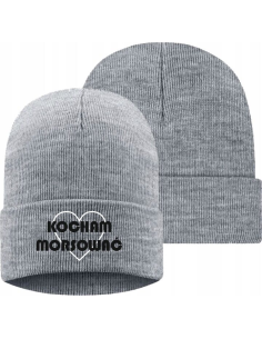 Czapka zimowa TWÓJ WŁASNY HAFT LOGO NAPIS GRAFIKA KOCHAM MORSOWAĆ