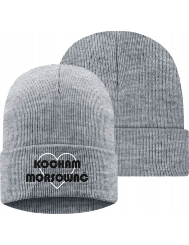 Czapka zimowa TWÓJ WŁASNY HAFT LOGO NAPIS GRAFIKA KOCHAM MORSOWAĆ