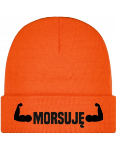 Czapka zimowa TWÓJ WŁASNY HAFT LOGO NAPIS GRAFIKA MORSUJĘ PREZENT DLA MORSA