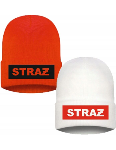 Czapka zimowa strażacka STRAŻ POŻARNA PSP OSP MDP twój własny haft