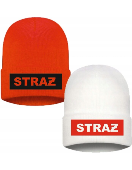 Czapka zimowa strażacka STRAŻ POŻARNA PSP OSP MDP twój własny haft