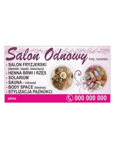 Baner reklamowy gotowe wzory banerów - Salon odnowy