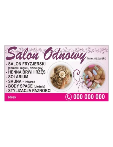 Baner reklamowy gotowe wzory banerów - Salon odnowy
