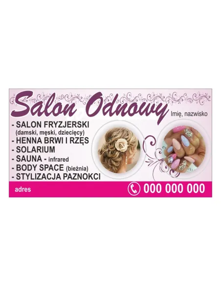 Baner reklamowy gotowe wzory banerów - Salon odnowy