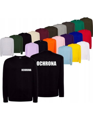 OCHRONA BLUZA OCHRONIARZA Z HAFTEM MĘSKA BEZ KAPTURA CZARNA