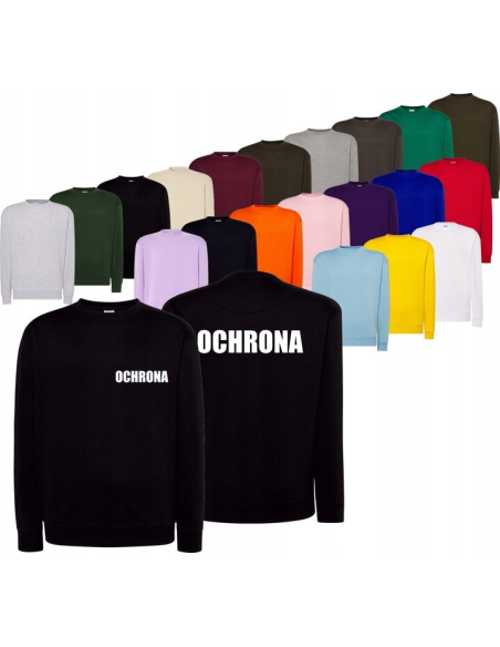 OCHRONA BLUZA OCHRONIARZA Z HAFTEM MĘSKA BEZ KAPTURA CZARNA