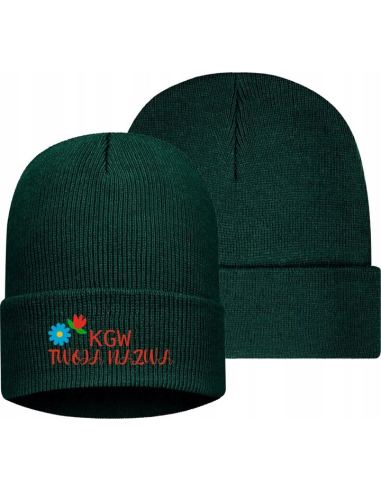 Czapka zimowa twój haft logo herb napis tekst KGW koło gospodyń wiejskich