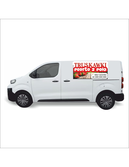Reklama Naklejka na samochód 0,5 m2 TRUSKAWKI