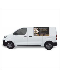 Reklama Naklejka na samochód 0,5 m2 USŁUGI OGÓLNOBUDOWLANE