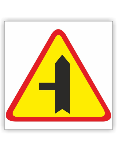 Znak drogowy Tablica informacyjna A-6c skrzyżowanie  z drogą podporzątkowaną występującą po lewej stronie 60x60 cm