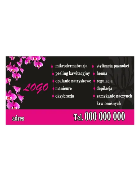 Baner reklamowy gotowe wzory banerów - Gabinet kosmetyczny